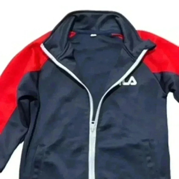 Fila Red And Black Full Zip Soccer Baseball Warm Up Jacket Boys Sz 5/6 EUC - Picture 4 of 12